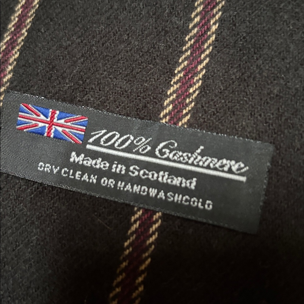 Dark brown cashmere scarf